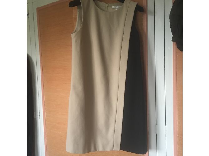 Vestido Paule Ka de algodón negro y beige - vista 2