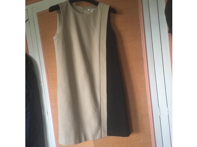 Vestido Paule Ka de algodón negro y beige - vista 3