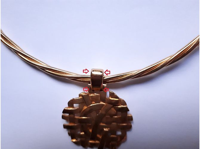 Collana Yves Saint Laurent Siglé Interlacciato Oro Acciaio D'oro - vista 4