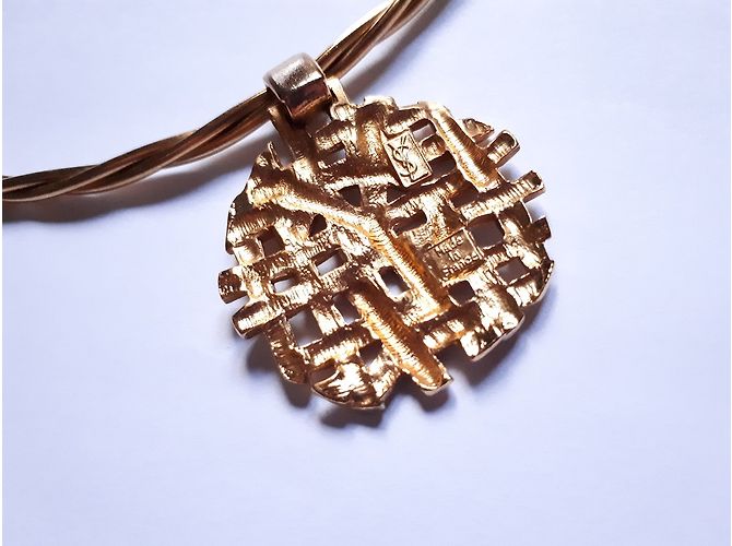 Collana Yves Saint Laurent Siglé Interlacciato Oro Acciaio D'oro - vista 6