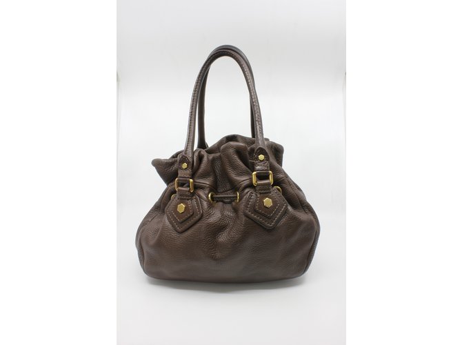 Borsa Marc Jacobs in pelle martellata marrone - vista 2