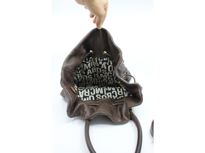 Borsa Marc Jacobs in pelle martellata marrone - vista 4