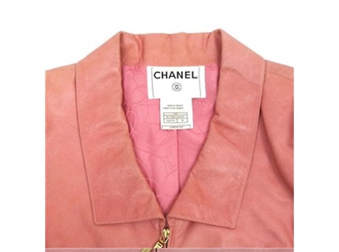 Chanel-Ziegenleder-Kamelienlederjacke Pink - Ansicht 5