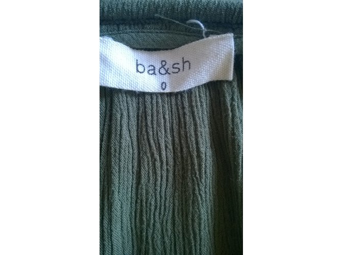 Top oversize Bash Rita kaki in viscosa Cachi - vista 4