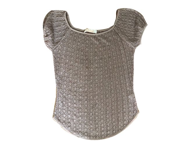 Top Chloé de seda rosa con hilo plateado - vista 2
