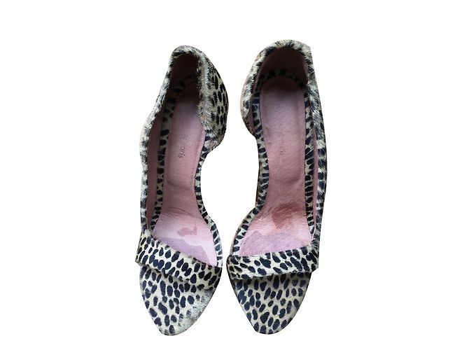 Décolleté Les Prairies de Paris Leopardato in Pelle di Vitello Stampa leopardo - vista 2