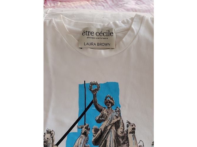 Autre Marque Camiseta Laura BROWN ETRE CECILE de algodón blanco Azul - vista 11