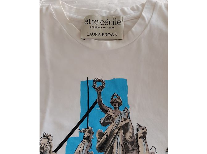 Autre Marque Camiseta Laura BROWN ETRE CECILE de algodón blanco Azul - vista 14