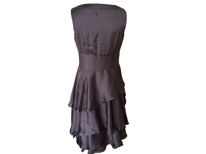 Autre Marque Robe en polyester grise Taille 38 - vue 2