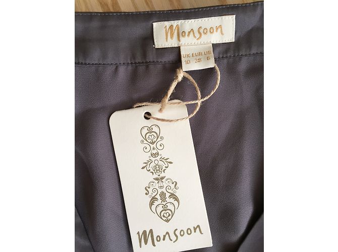 Autre Marque Robe en polyester grise Taille 38 - vue 3