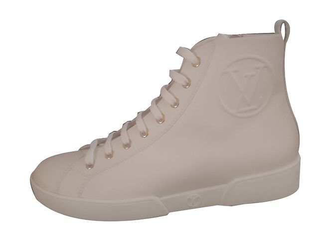 Sneakers Louis Vuitton in pelle bianca Bianco - vista 2