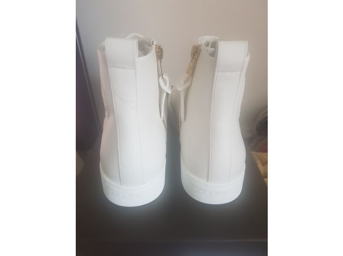 Sneakers Louis Vuitton in pelle bianca Bianco - vista 3