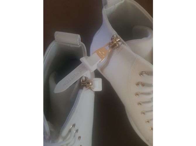 Sneakers Louis Vuitton in pelle bianca Bianco - vista 5