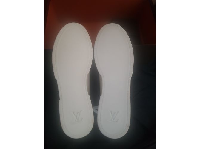 Sneakers Louis Vuitton in pelle bianca Bianco - vista 6