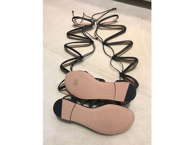 Gianvito Rossi Sandali stile gladiatore Medusa Nero - vista 3