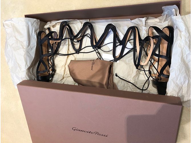 Gianvito Rossi Sandali stile gladiatore Medusa Nero - vista 7