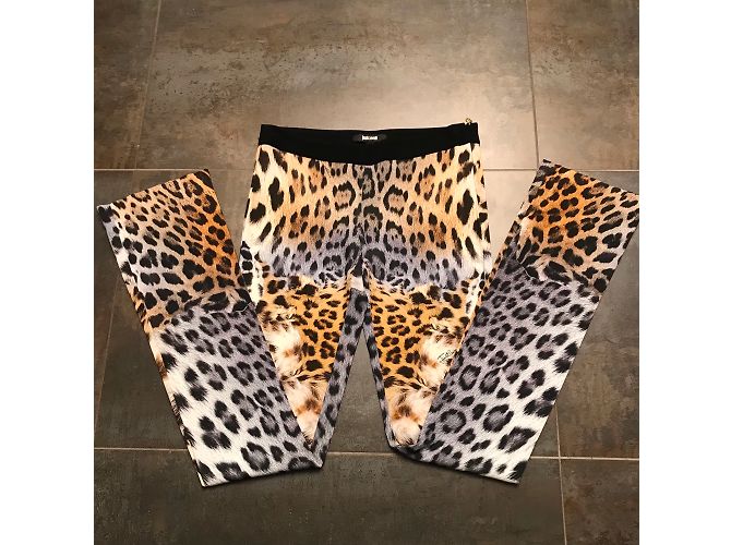 Pantalones de Corte Recto Just Cavalli Viscosa Multicolor - vista 7