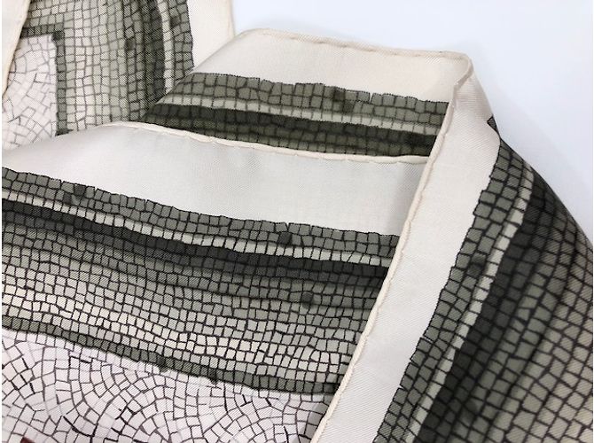 Hermès Lenço "Les auriges" Verde - vista 7