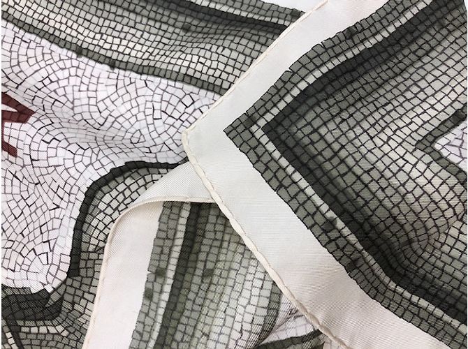 Hermès Lenço "Les auriges" Verde - vista 8