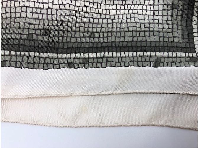 Hermès Lenço "Les auriges" Verde - vista 9