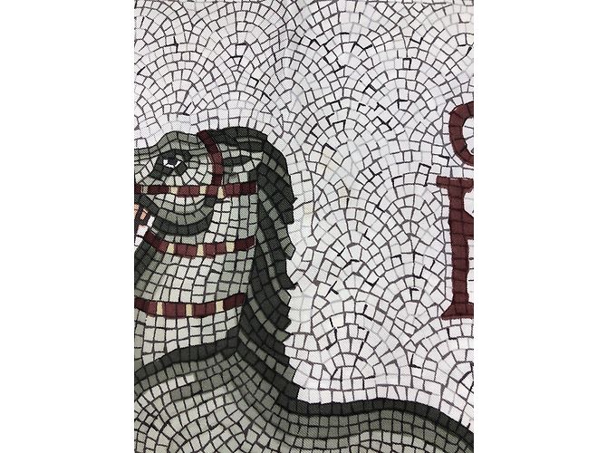 Hermès Lenço "Les auriges" Verde - vista 11