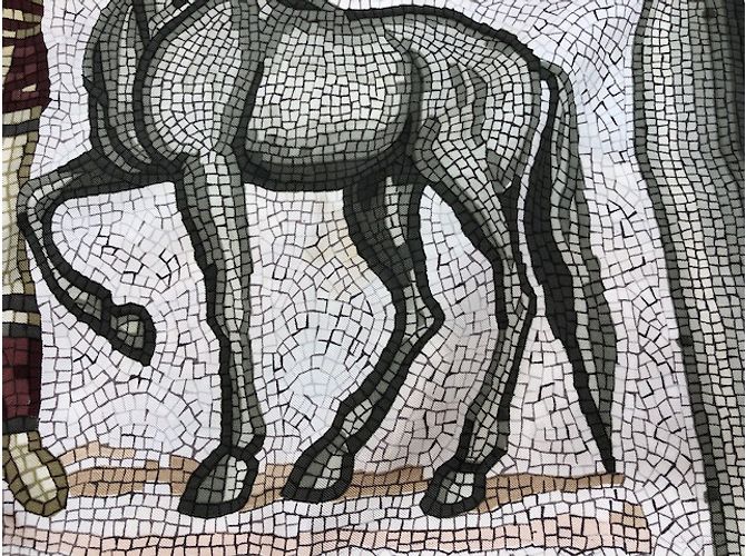 Hermès Lenço "Les auriges" Verde - vista 12