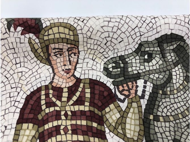 Hermès Lenço "Les auriges" Verde - vista 13