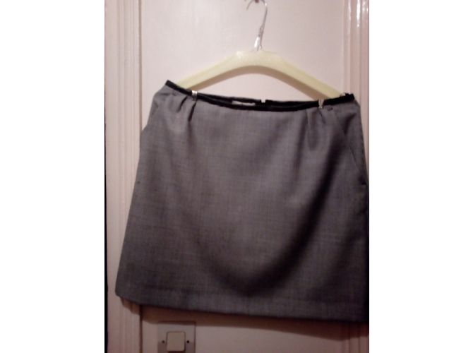 Falda de lana pata de gallo Pablo De Gerard Darel Negro Blanco - vista 3