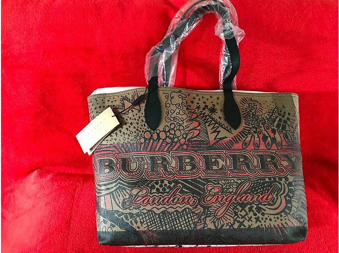 Burberry Reversible Canvas Tote Handtasche - Ansicht 11