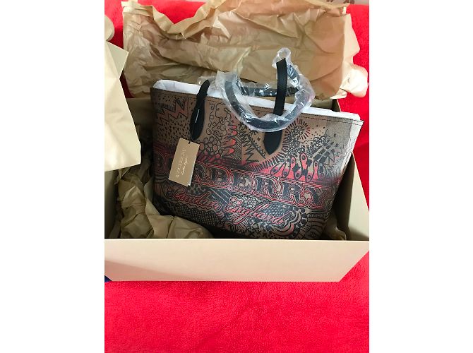 Burberry Reversible Canvas Tote Handtasche - Ansicht 12