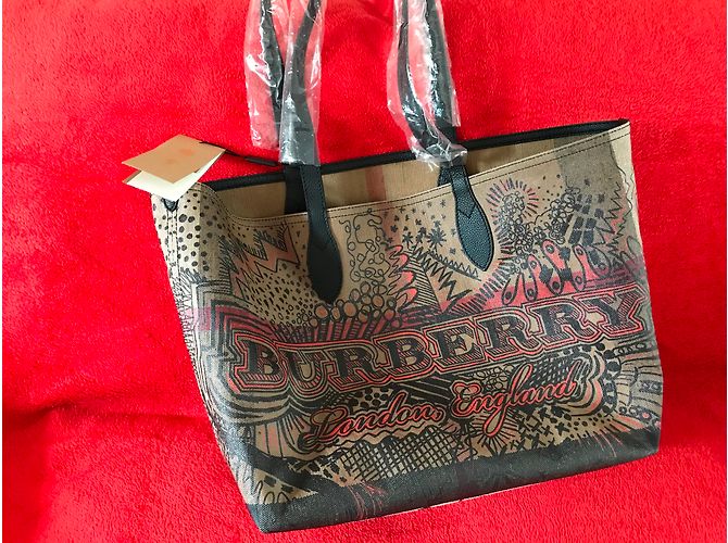 Burberry Reversible Canvas Tote Handtasche - Ansicht 4