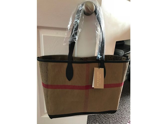 Burberry Reversible Canvas Tote Handtasche - Ansicht 6