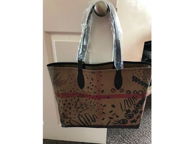 Burberry Reversible Canvas Tote Handtasche - Ansicht 8