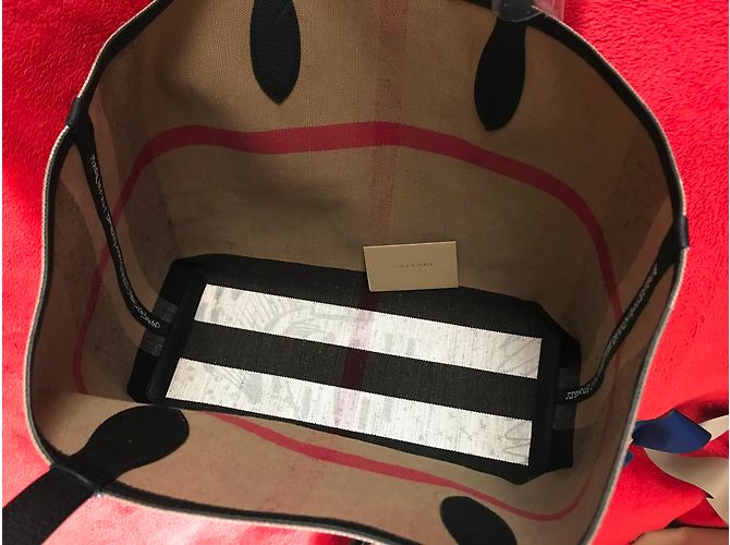 Burberry Reversible Canvas Tote Handtasche - Ansicht 9