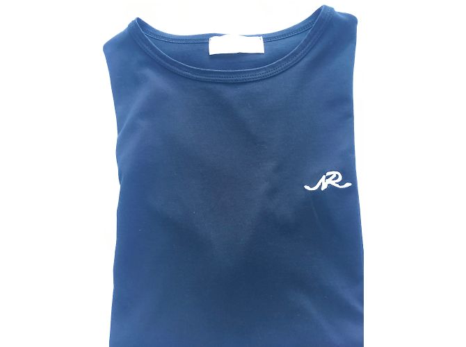 Nina Ricci Schwarzes Baumwoll-Top mit gesticktem Logo - Ansicht 2