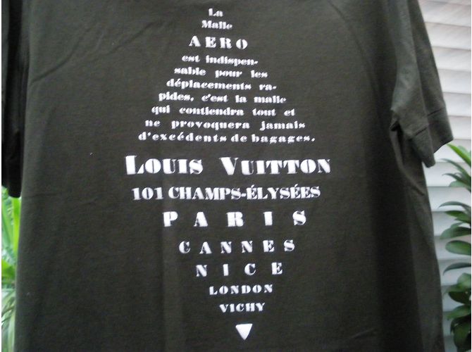 Camiseta Louis Vuitton de algodón caqui - vista 3