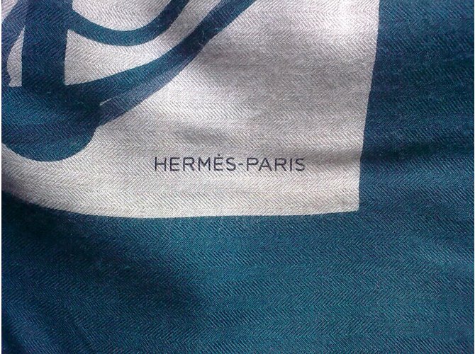 Hermès Bufandas de seda Azul - vista 2