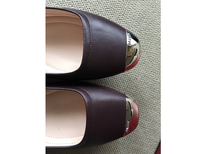 Ballerine Bally in pelle rosso scuro Bordò - vista 4