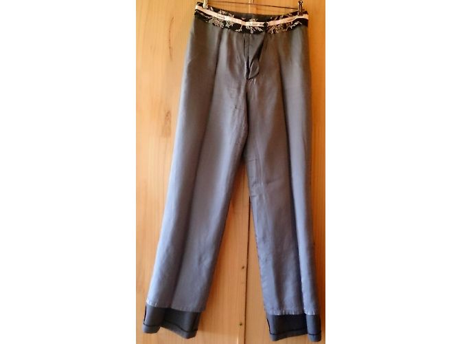 Pantalones de seda Cacharel Gris - vista 4