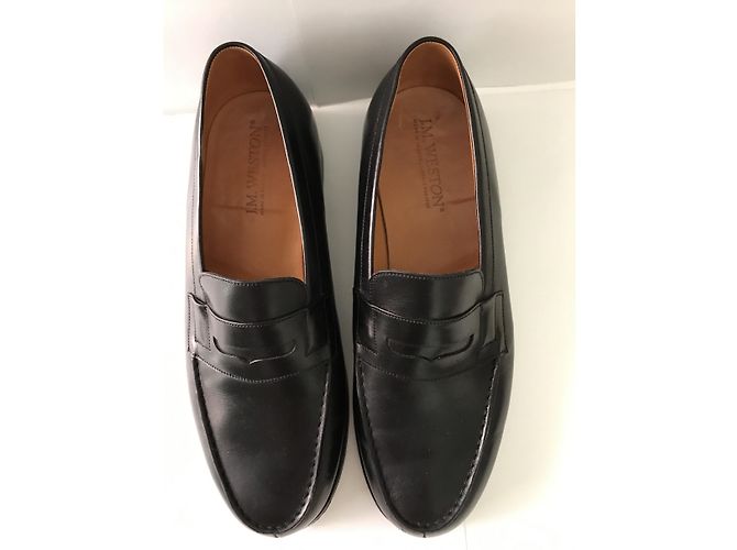 Mocassini JM Weston in pelle nera Nero - vista 3