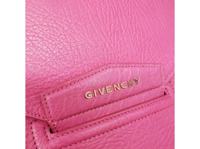 Pochette Givenchy in pelle rosa - vista 3