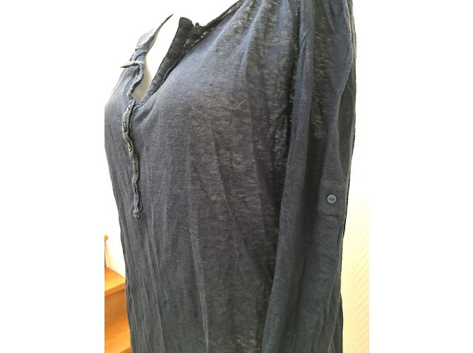 Top in lino Pablo De Gerard Darel Blu navy - vista 3