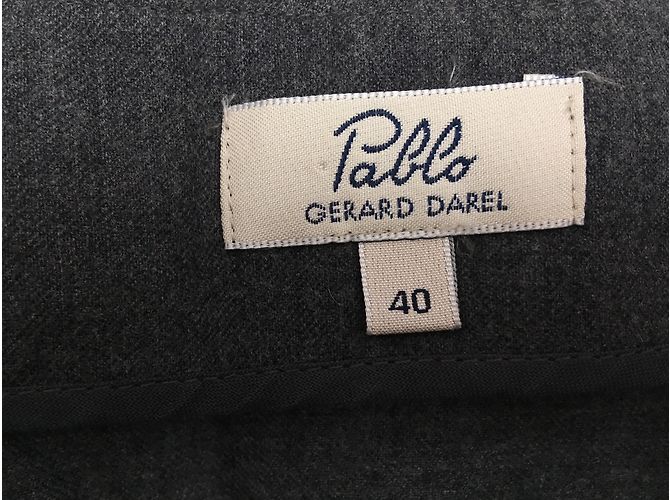 Falda gris de lana Pablo De Gerard Darel - vista 5