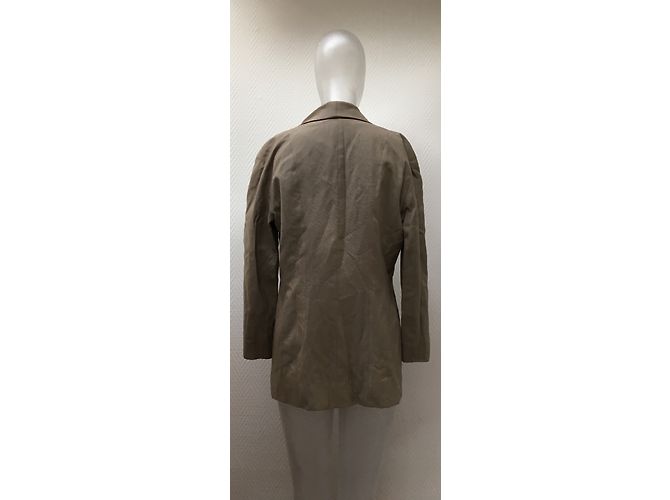 Giacca John Galliano beige in viscosa e lino - vista 4
