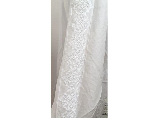 Autre Marque Tunica Nougat London bianca in seta e cotone Bianco - vista 3