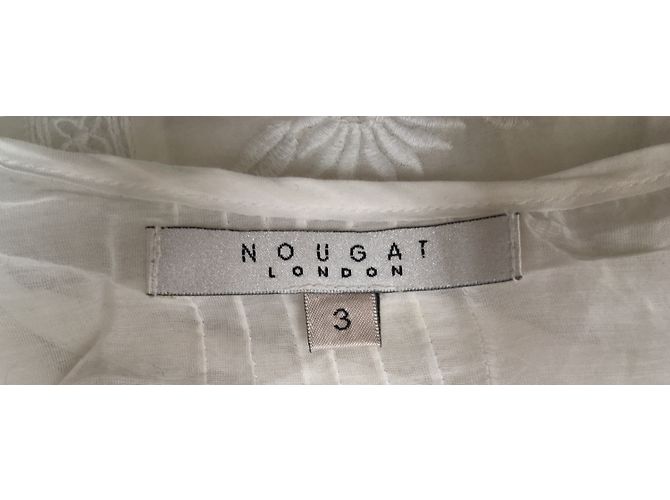 Autre Marque Tunica Nougat London bianca in seta e cotone Bianco - vista 4