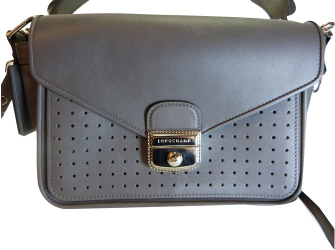 Longchamp Handbags Grey Leather ref.75486 - Joli Closet