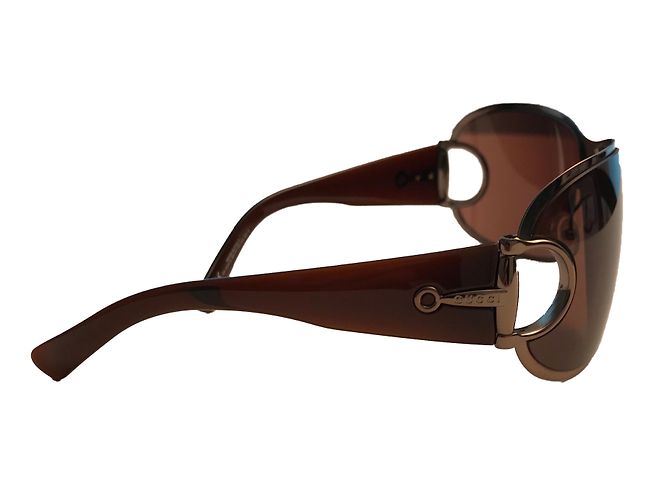 Gafas de sol Gucci Marrones de Metal Castaño - vista 2