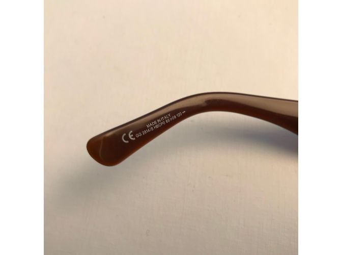 Gafas de sol Gucci Marrones de Metal Castaño - vista 4