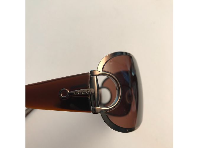 Gafas de sol Gucci Marrones de Metal Castaño - vista 6
